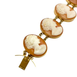 Bracelet camée en or jaune - Castafiore
