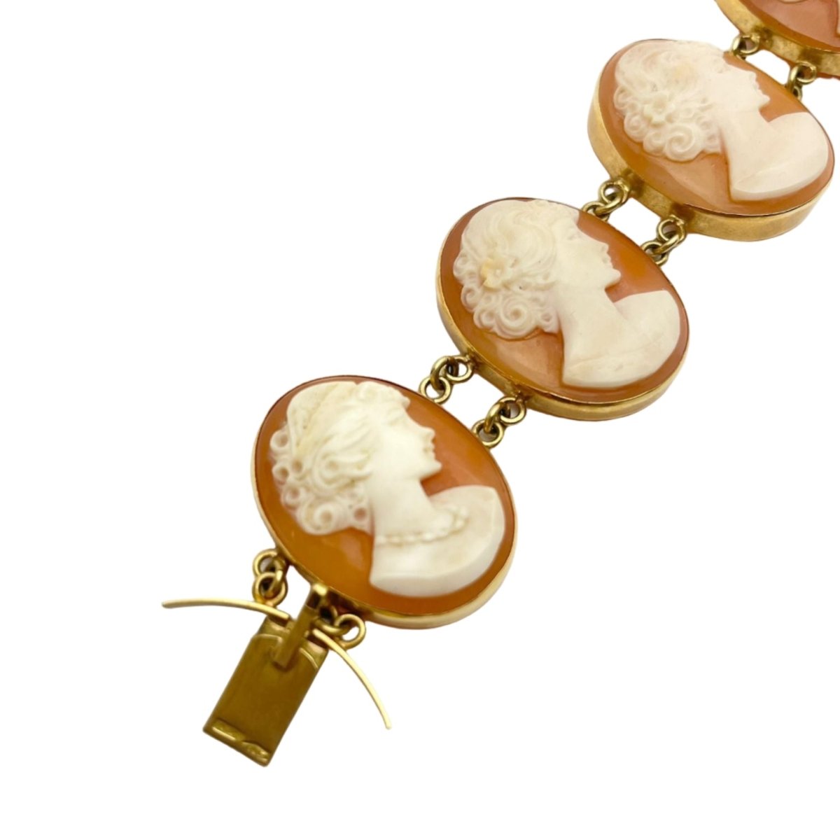 Bracelet camée en or jaune - Castafiore