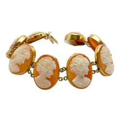 Bracelet camée en or jaune - Castafiore