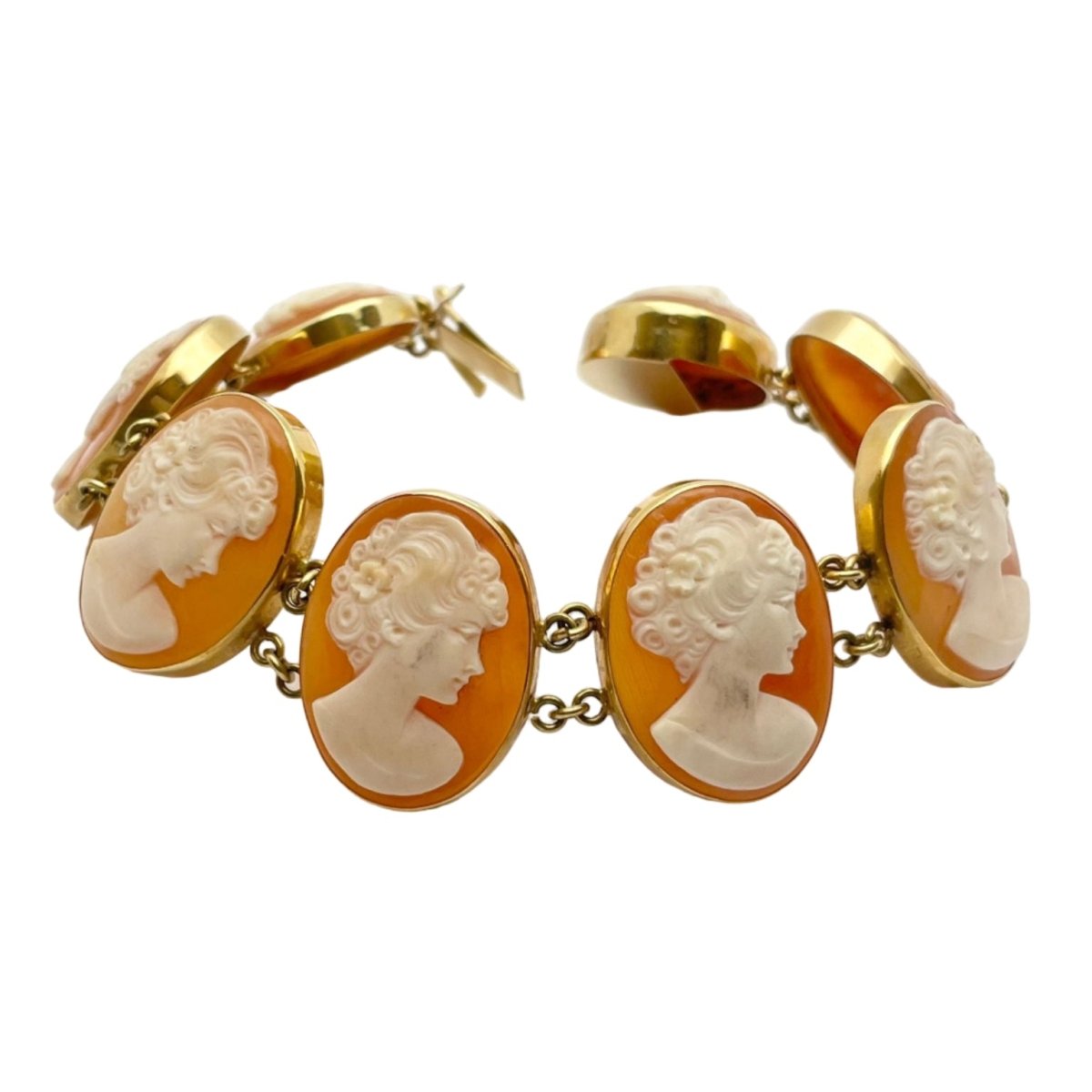 Bracelet camée en or jaune - Castafiore
