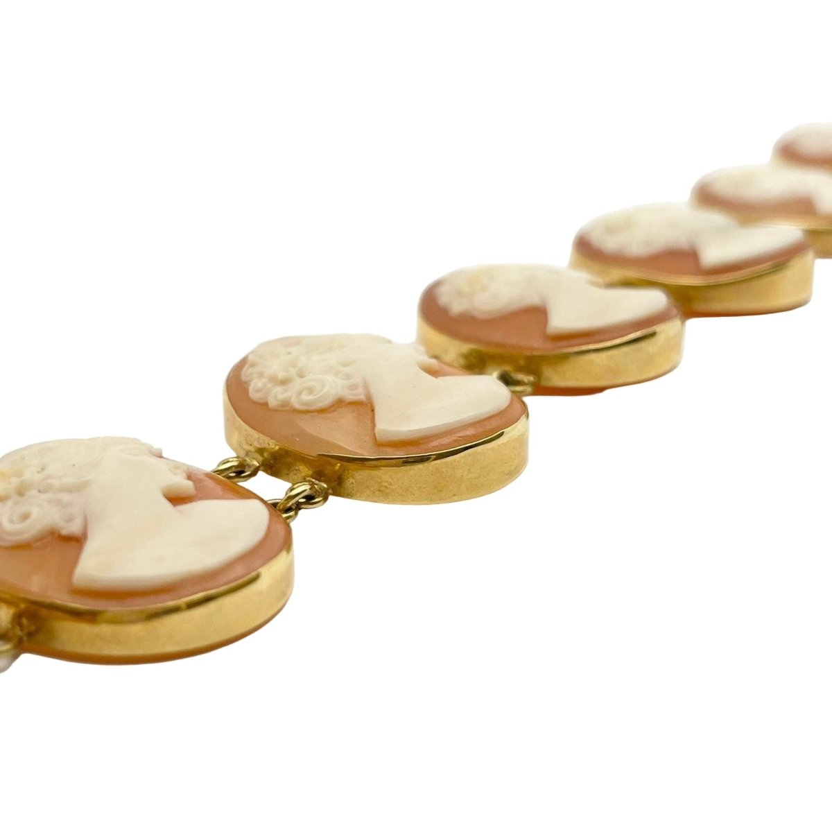 Bracelet camée en or jaune - Castafiore