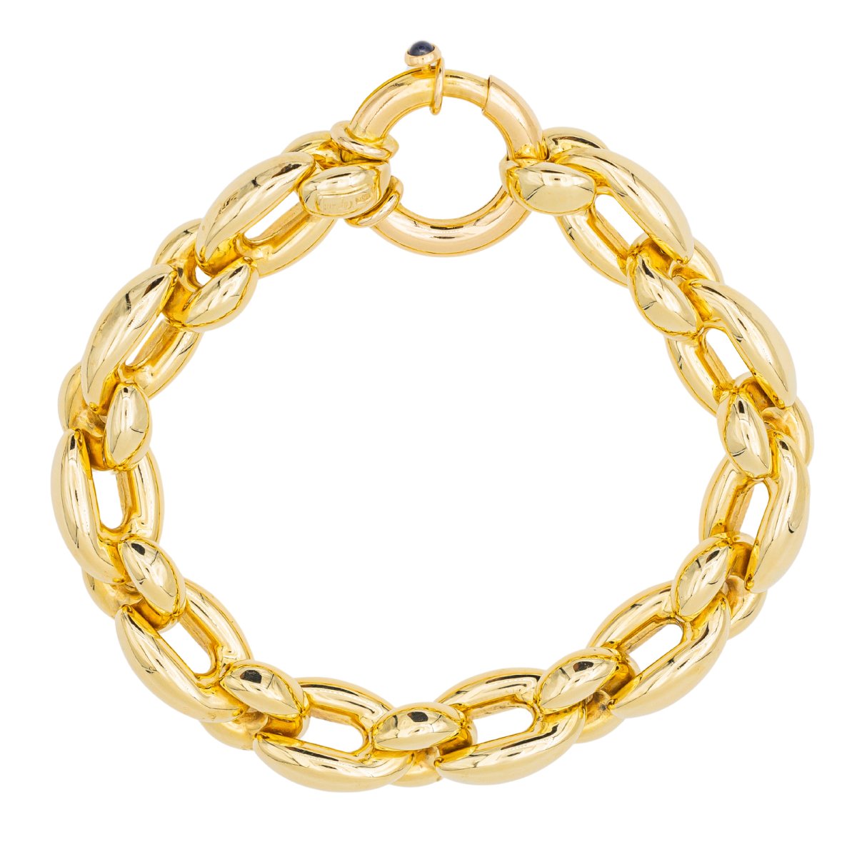 Bracelet CAPLAIN SAINT ANDRÉ en or jaune et saphir - Castafiore