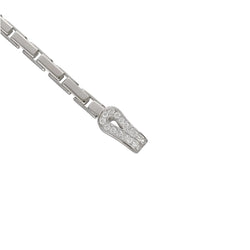 Bracelet Cartier Staple - 18k White Gold - diamonds ~1 ct - Articulated - Circa 1990