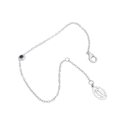 Bracelet CARTIER "Cartier d'Amour" en or blanc et saphir vert - Castafiore