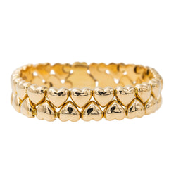 Bracelet Cartier Double cœur Or jaune - Castafiore