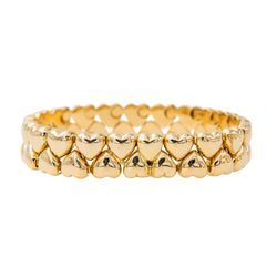 Bracelet Cartier Double cœur Or jaune - Castafiore