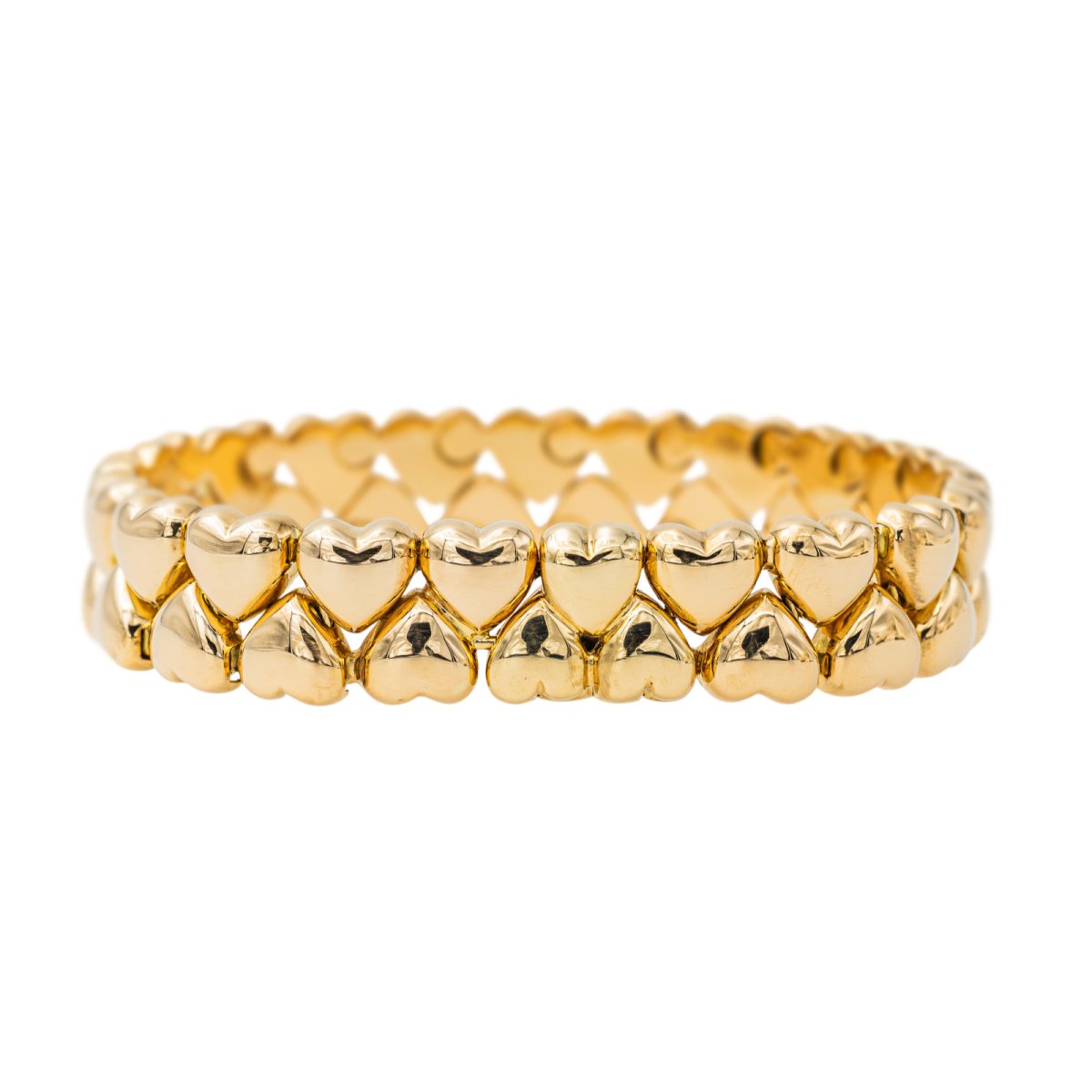 Bracelet Cartier Double cœur Or jaune - Castafiore