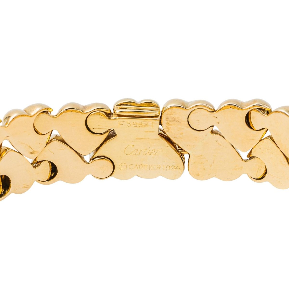 Bracelet Cartier Double cœur Or jaune - Castafiore