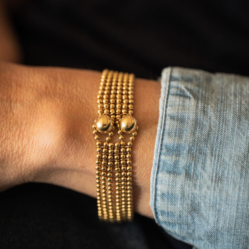 Bracelet CARTIER "Draperie" en or jaune 18k - Castafiore