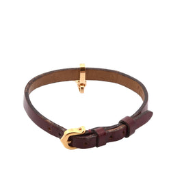 Bracelet CARTIER en or jaune et cuir - Castafiore