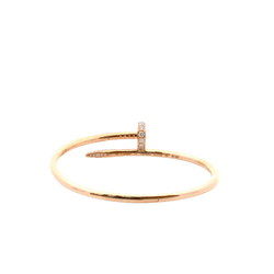 Bracelet CARTIER "Juste un Clou" en or jaune et diamants - Castafiore