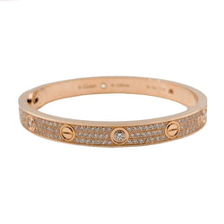 Bracelet CARTIER "Love" Classique en or rose et diamants - Castafiore