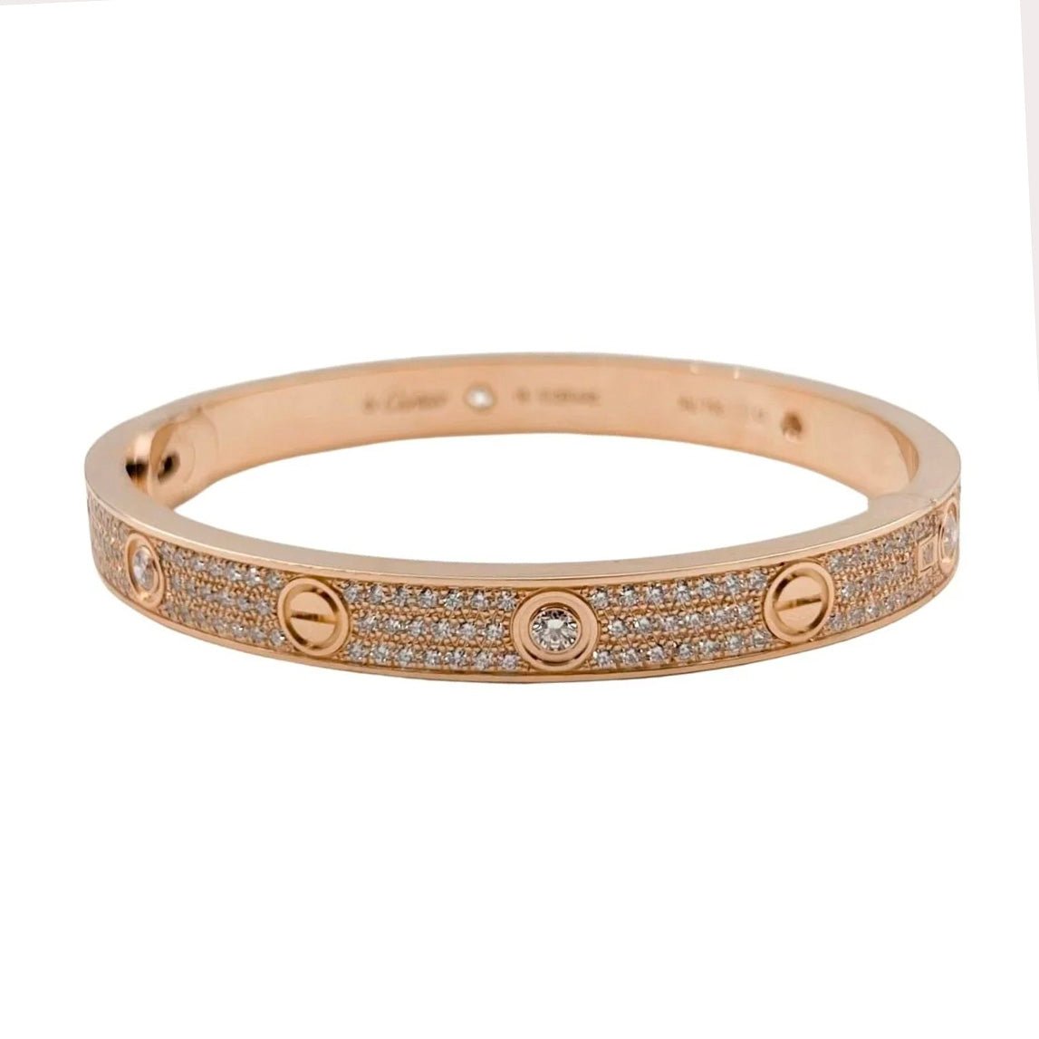 Bracelet CARTIER "Love" Classique en or rose et diamants - Castafiore