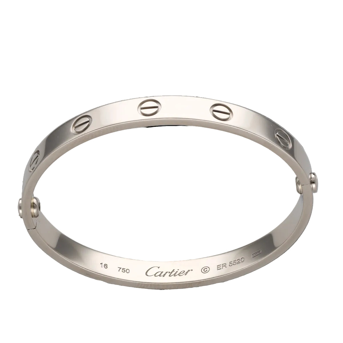 Bracelet Cartier Love Classique - 18k White Gold - Size 16 - Full Set 2006 - Revision Cartier Paris 2023