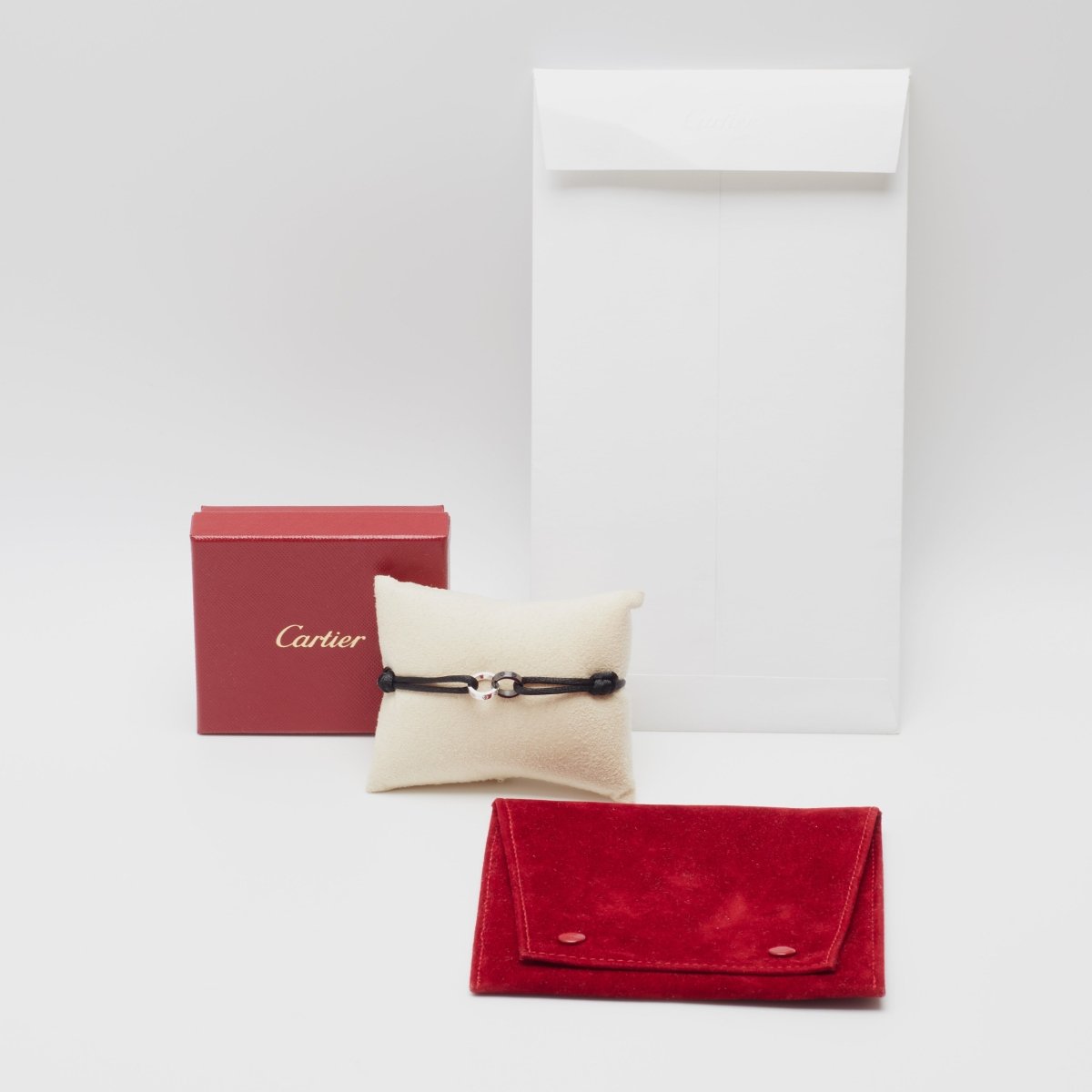 Bracelet Cartier Love Cord en or blanc et céramique - Castafiore