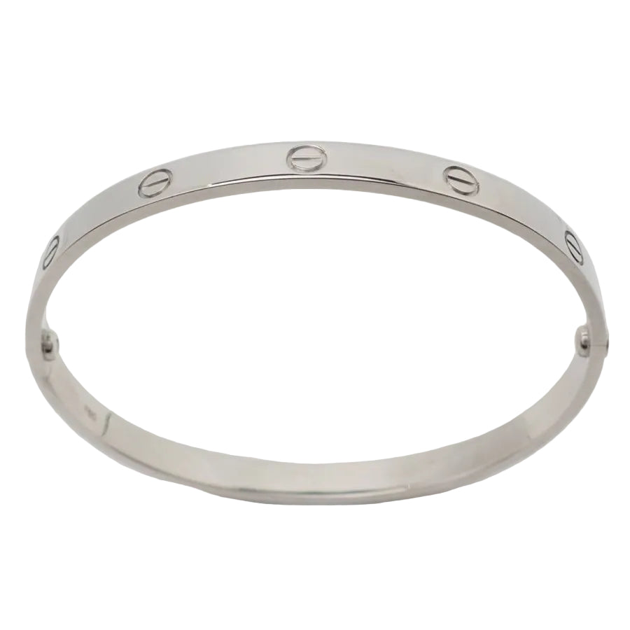 Bracelet Cartier Love en or blanc - Castafiore