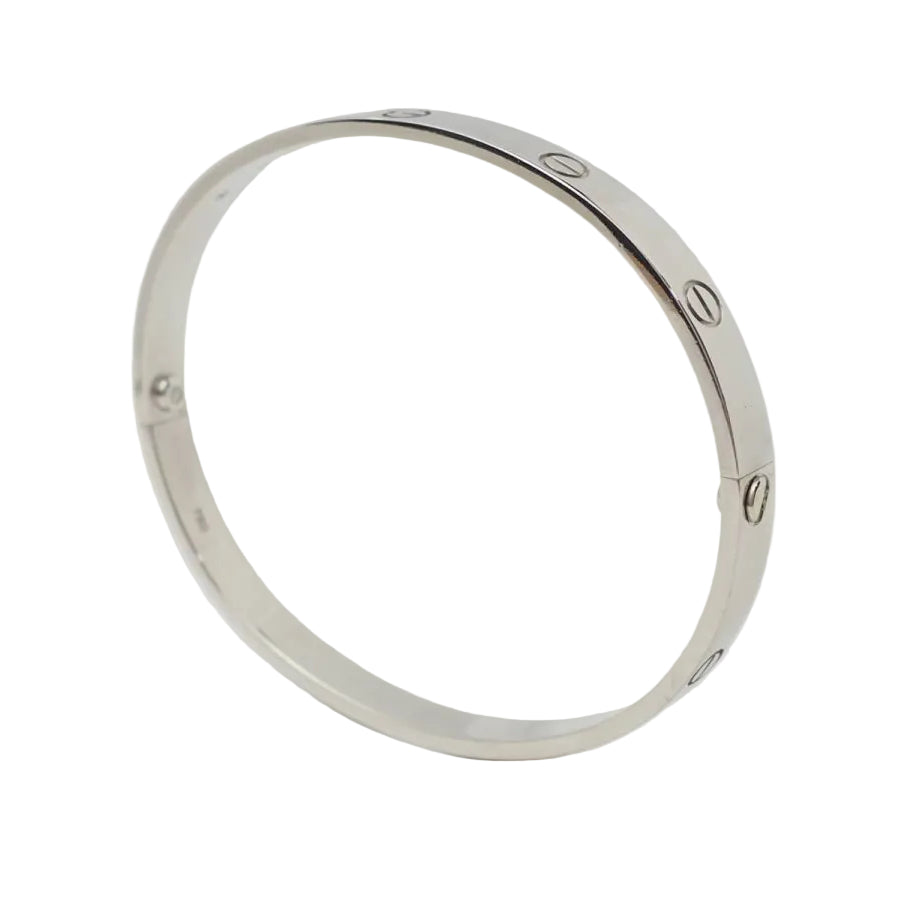 Bracelet Cartier Love en or blanc - Castafiore