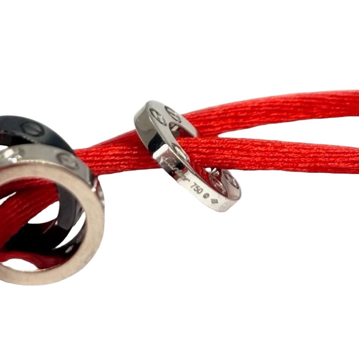 Bracelet CARTIER "Love" en or blanc, céramique et diamants - Castafiore