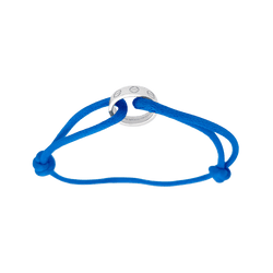 Bracelet CARTIER "Love" en or blanc et cordon - Castafiore