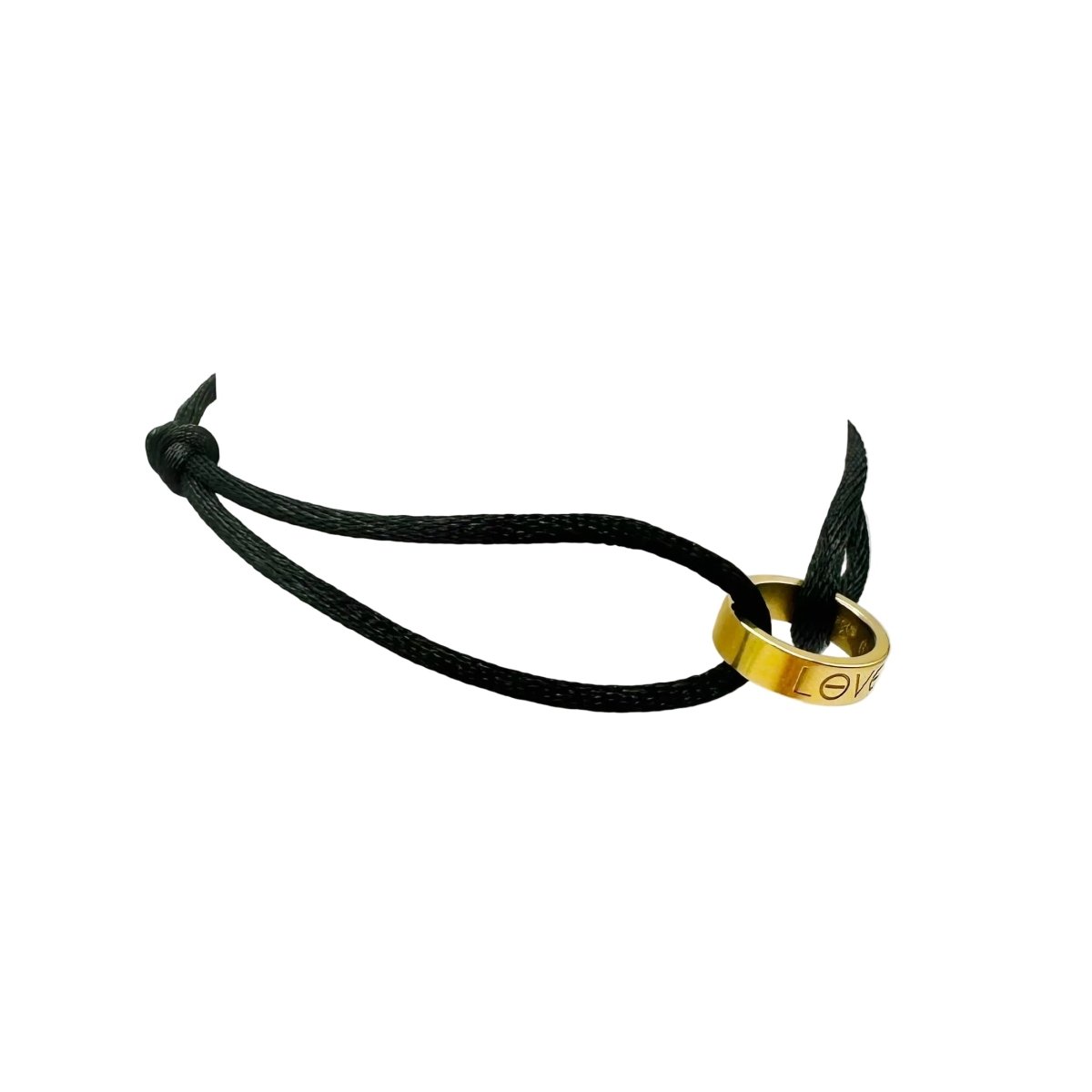 Bracelet CARTIER "Love" en or jaune et cordon - Castafiore