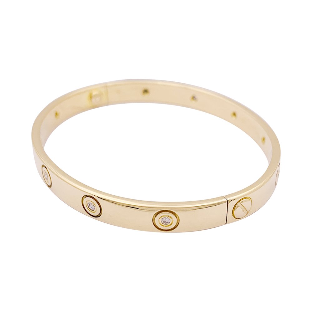 Bracelet CARTIER "Love" en or jaune et diamants - Castafiore