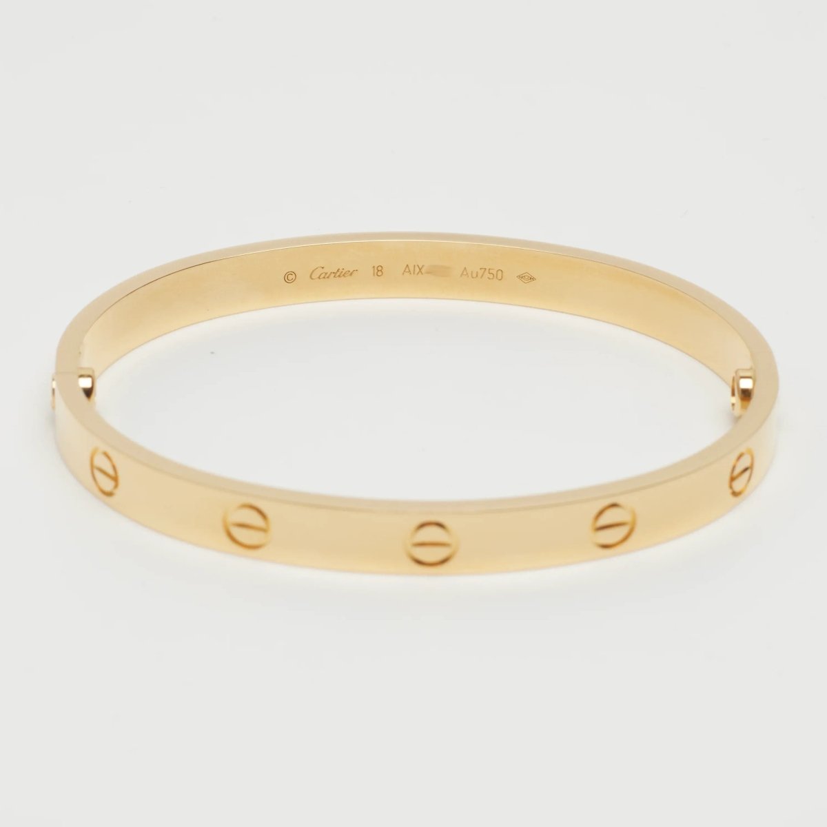 Bracelet Cartier Love en or jaune taille 18 - Castafiore