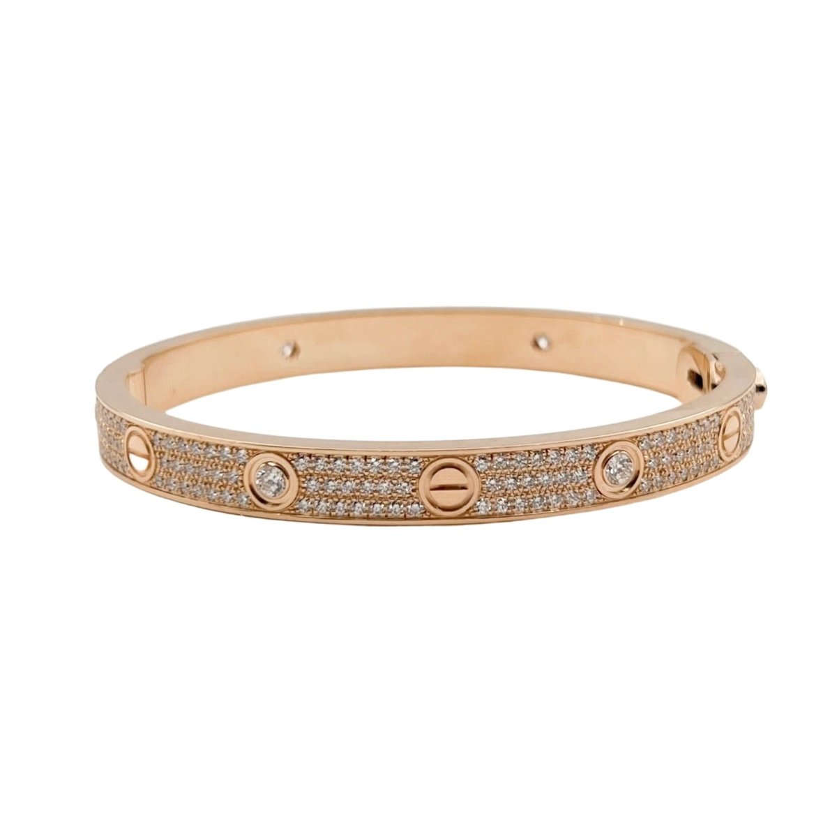 Bracelet CARTIER Love Classique en or rose et diamants