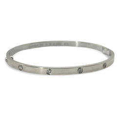 Bracelet CARTIER Love petit modèle en or blanc et diamants - Castafiore