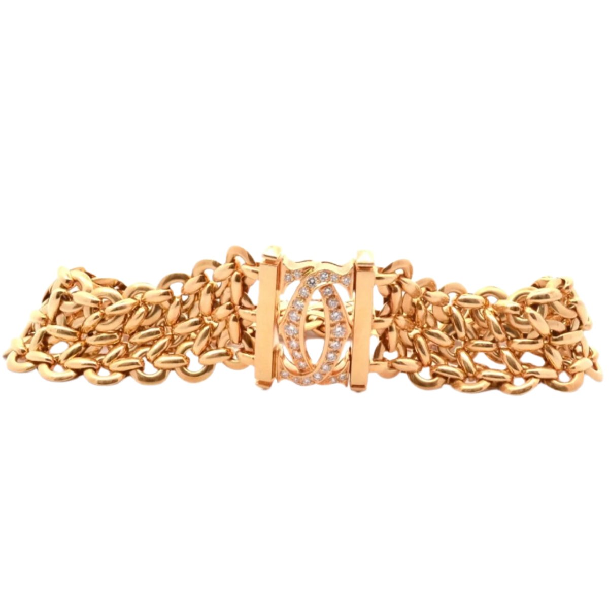 Bracelet CARTIER "Pénélope" en or jaune et diamants - Castafiore