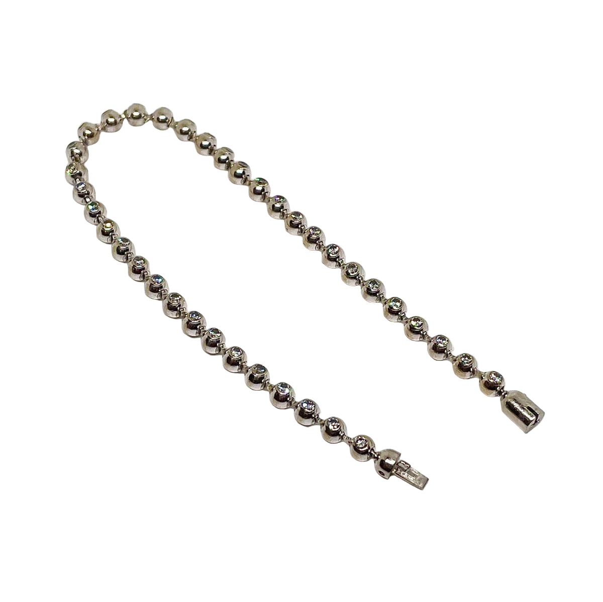 Bracelet CARTIER Perles de diamants en or blanc et diamants - Castafiore