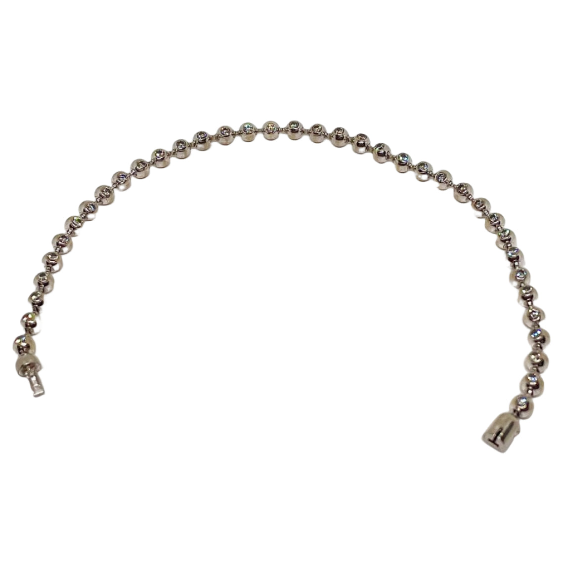 Bracelet CARTIER Perles de diamants en or blanc et diamants - Castafiore