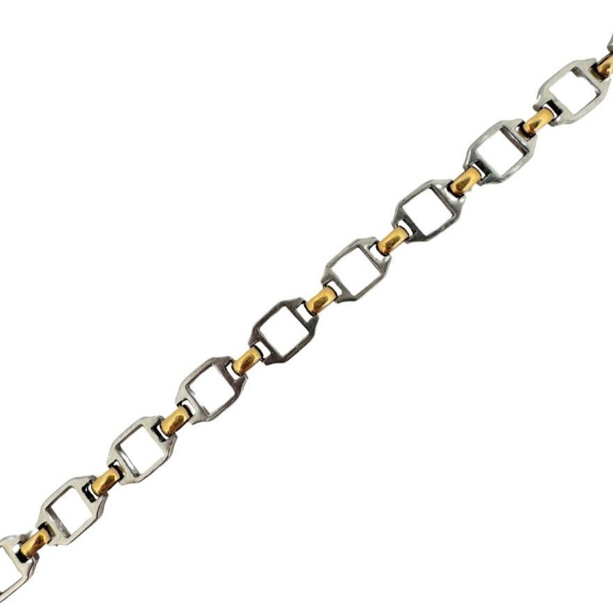 Bracelet CARTIER "Santos" en or jaune et acier - Castafiore