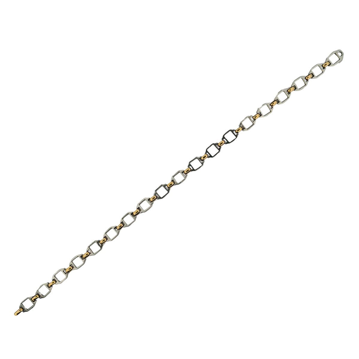 Bracelet CARTIER Santos en or jaune et acier - Castafiore