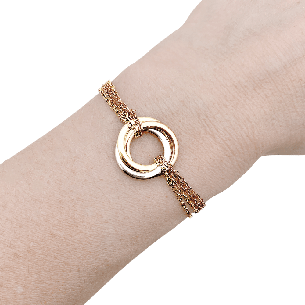 Bracelet Cartier "Trinity", three-tone gold.