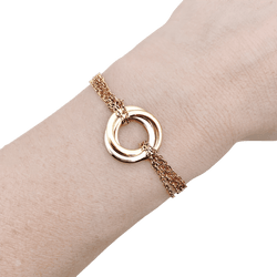 Bracelet Cartier "Trinity", three-tone gold.