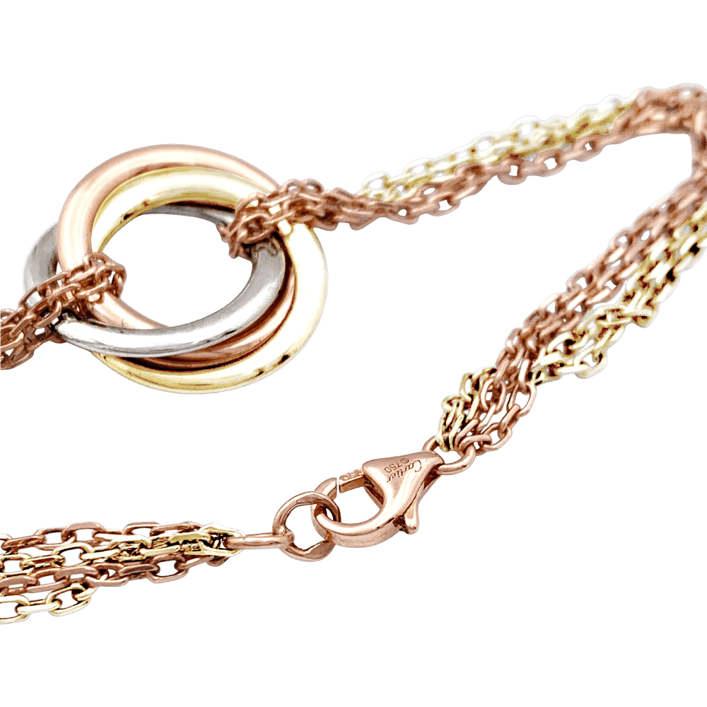 Bracelet Cartier "Trinity", three-tone gold.