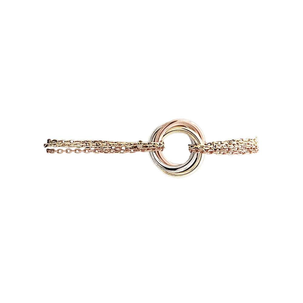 Bracelet Cartier "Trinity", three-tone gold.