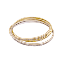 Bracelet CARTIER "Trinity" trois ors et diamants - Castafiore