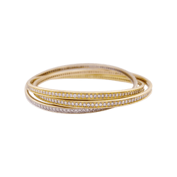 Bracelet CARTIER "Trinity" trois ors et diamants - Castafiore