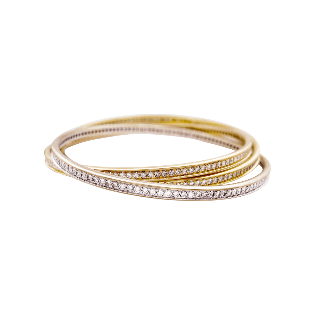 Bracelet CARTIER "Trinity" trois ors et diamants - Castafiore