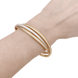 Bracelet CARTIER "Trinity" trois ors et diamants - Castafiore