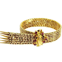 Bracelet Ceinture en or champagne et rubis - Castafiore