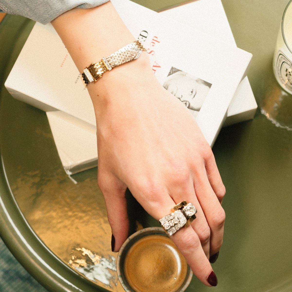 Bracelet Ceinture en or jaune et diamants - Castafiore