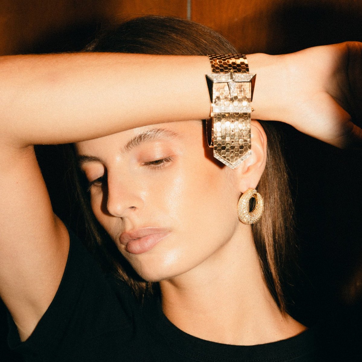 Bracelet Ceinture en or jaune et diamants - Castafiore