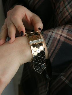 Bracelet ceinture vintage or rose diamants 1.4 ct - Castafiore