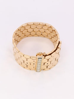 Bracelet ceinture vintage or rose diamants 1.4 ct - Castafiore