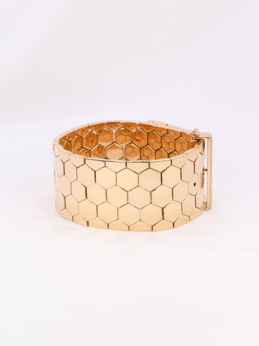 Bracelet ceinture vintage or rose diamants 1.4 ct - Castafiore