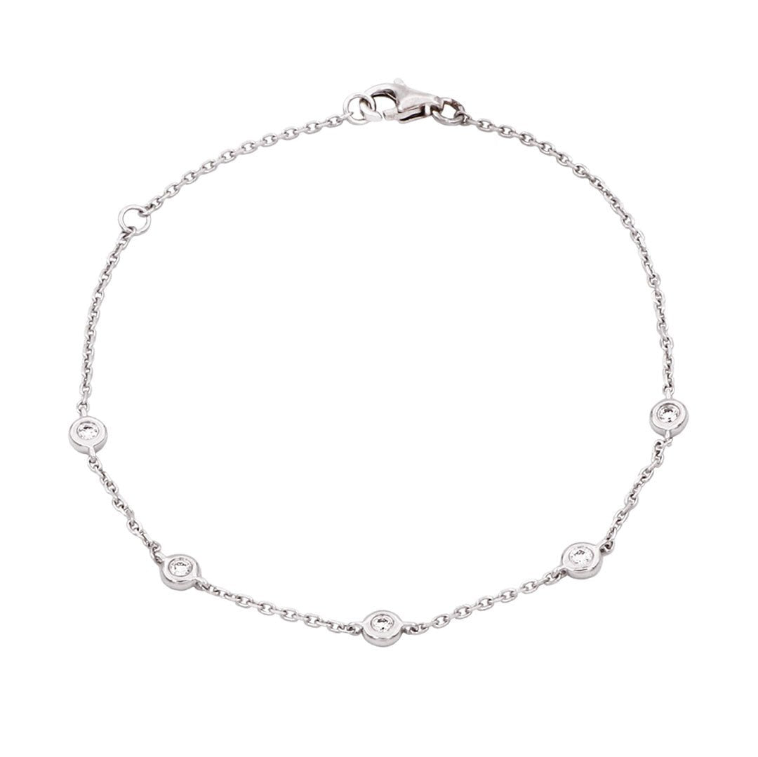 Bracelet Chaine en or blanc et diamants - Castafiore