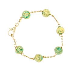 Bracelet Chaîne en or jaune et perles - Castafiore