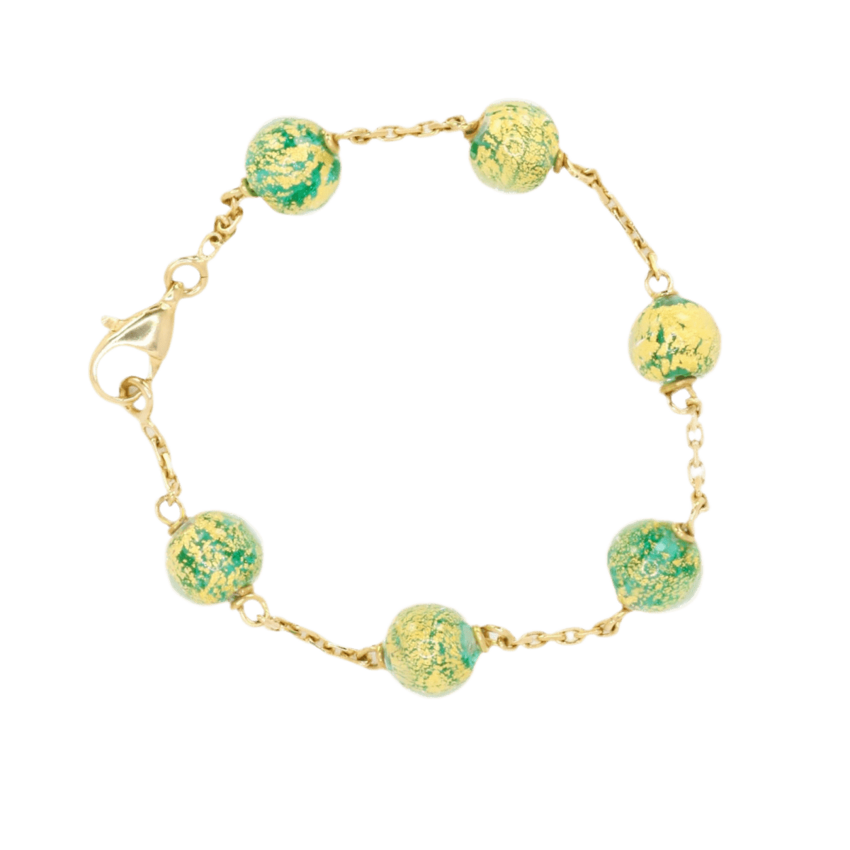 Bracelet Chaîne en or jaune et perles - Castafiore